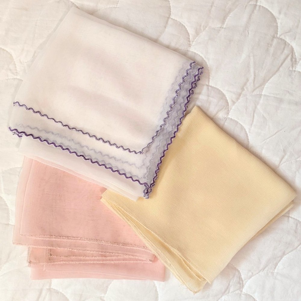3 Vintage Hair Scarves